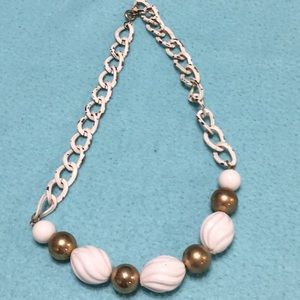 8” WHITE & GOLD NECKLACE  🌟